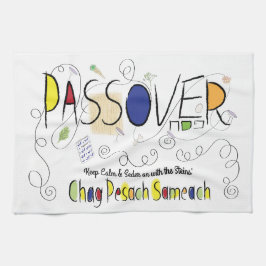 Kitchen Towel ’Chag Pesach Sameach’ Kökshandduk