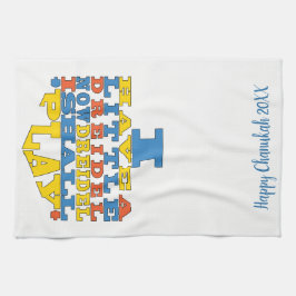 Kitchen Towel "Chanukah/Dreidel Play" Kökshandduk