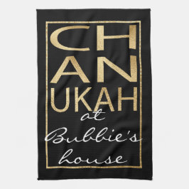 Kitchen Towel Chanukah Guld Kökshandduk