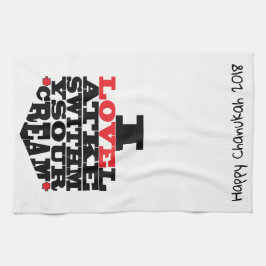 Kitchen Towel ’Chanukah/I Kärlek Latkes’ Kökshandduk