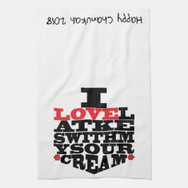 Kitchen Towel ’Chanukah/I Kärlek Latkes’ Kökshandduk