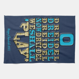 Kitchen Towel "Chanukah/O Dreidel Dreidel ..." Kökshandduk