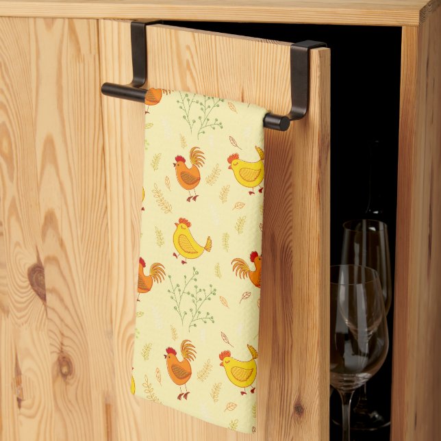 Kitchen Towel-Chickens Kökshandduk (Thirds Fold)