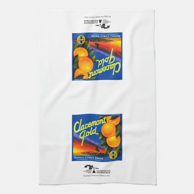 Kitchen Towel - Claremont CA - Claremont Guld Kökshandduk (Vertikal)