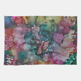 Kitchen Towel "Färg Burst Inkblot" Kökshandduk