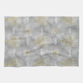 Kitchen Towel ’Hanukkah Elegant Menorahs’ Kökshandduk