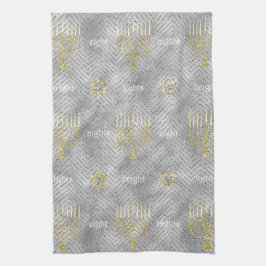 Kitchen Towel ’Hanukkah Elegant Menorahs’ Kökshandduk
