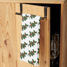 Kitchen Towel - Holly Lövs and Berries