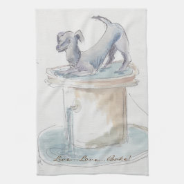 Kitchen Towel ’Hund/London’ Kökshandduk