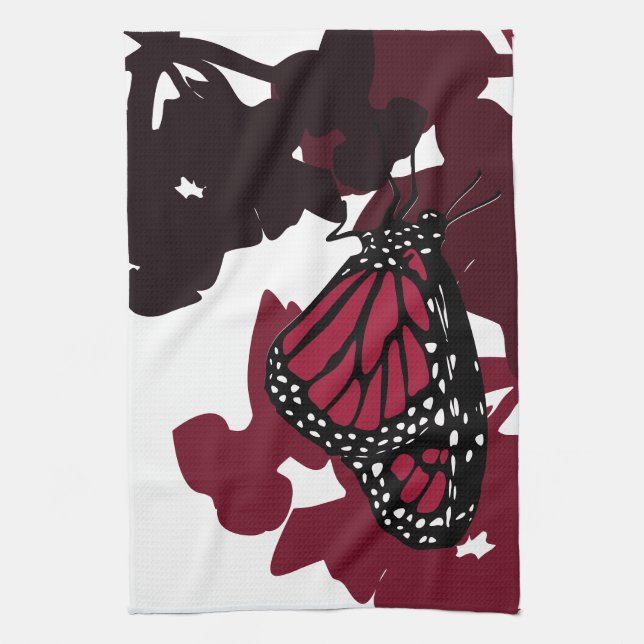 Kitchen Towel - Jester Red Monarch Butterfly Kökshandduk (Vertikal)