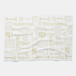 Kitchen Towel "Lycklig Passover Ord" Kökshandduk