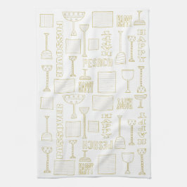 Kitchen Towel "Lycklig Passover Ord" Kökshandduk