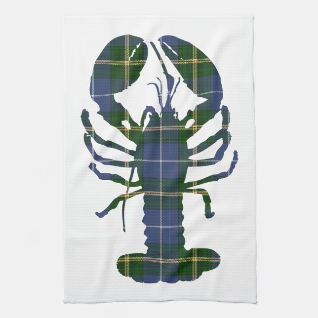 Kitchen towel Nova Scotia Tartan lobster Kökshandduk (Vertikal)