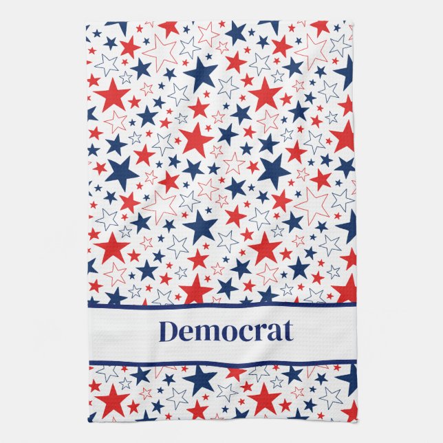 Kitchen Towel Patriotic Stars Democrat Kökshandduk (Vertikal)