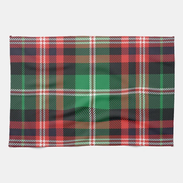 Kitchen Towel Red Grönt Julvinter Play Kökshandduk (Horisontell)