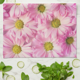 Kitchen Towel - Rosa Gerbera Daisy Kökshandduk
