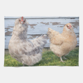 Kitchen Towel Two Chickens Farmhouse Kökshandduk