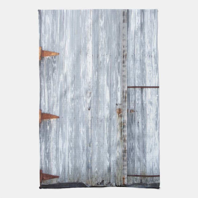 Kitchen Towel White Tvättar Wood Barn Door Land Ru Kökshandduk (Vertikal)