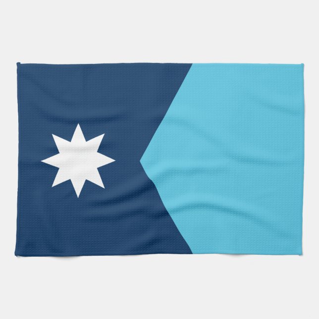 Kitchen towel with Flag of Minnesota, USA Kökshandduk (Horisontell)