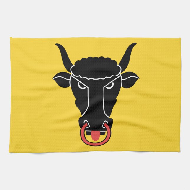 Kitchen towel with Flag of Uri, Switzerland Kökshandduk (Horisontell)