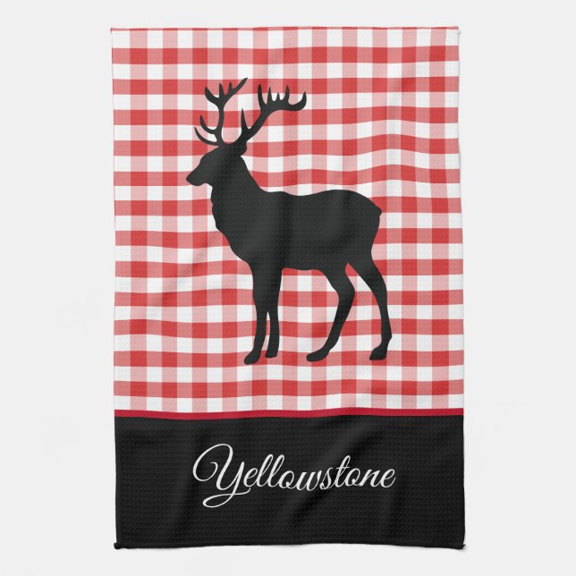 Kitchen Towel-Yellowstone Elk Kökshandduk (Vertikal)
