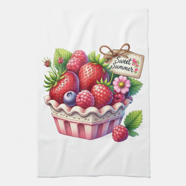 Kitchen Towels-Berry Basket Kitchen Towel  Kökshandduk (Vertikal)