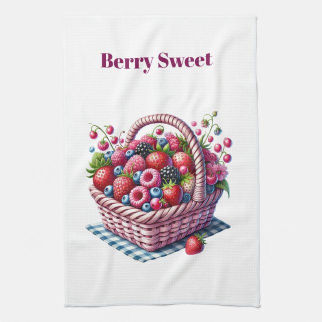 Kitchen Towels-Berry Basket Kitchen Towel Kökshandduk (Vertikal)