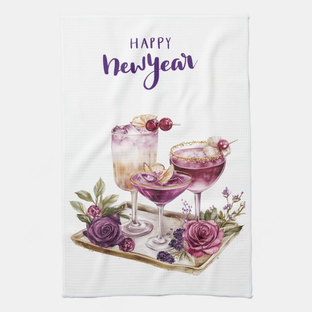 Kitchen Towels-Happy New Year Kitchen Towels Kökshandduk (Vertikal)