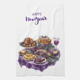 Kitchen Towels-Happy New Year Kitchen Towels Kökshandduk