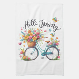 Kitchen Towels-Hello Spring Floral Kitchen Towels Kökshandduk