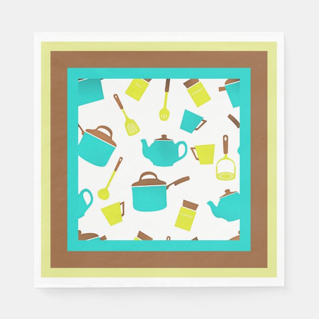 Kitchen Utensils mönster Pappersservett (Framsidan)