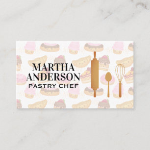Kitchen Verktyg Affärskortet Cute Pastries Visitkort