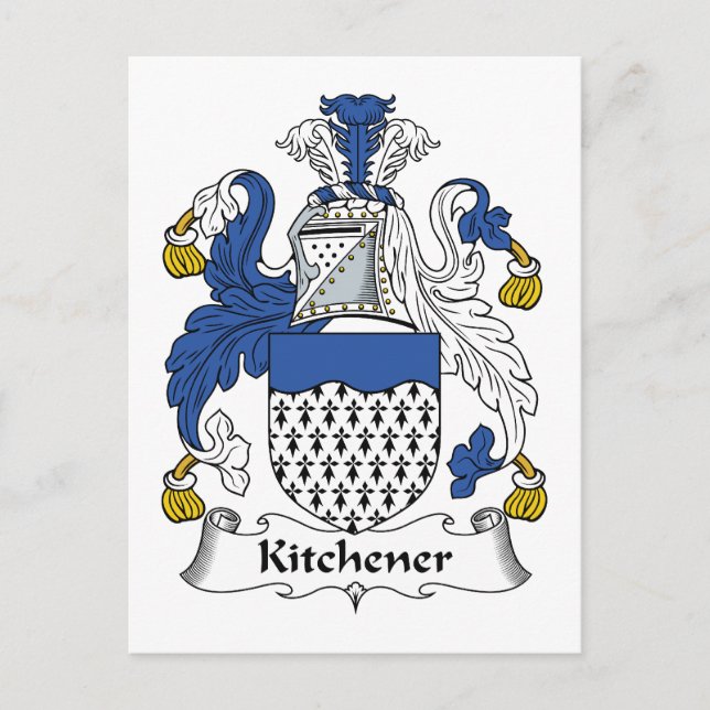 Kitchener Family Crest Vykort (Framsida)