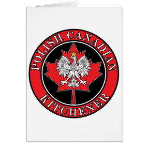 Kitchener Polska Round Canadian Löv Hälsningskort