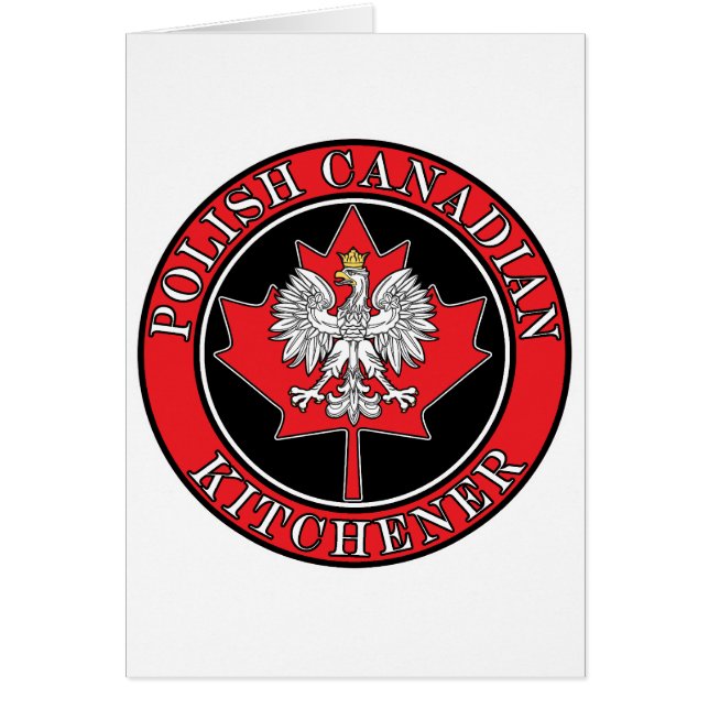 Kitchener Polska Round Canadian Löv Hälsningskort (Framsidan)