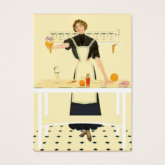 Kitchengirl Gift-Märkre Visitkort (Framsidan)