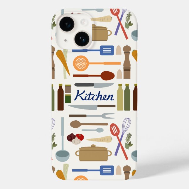 Kitchenware Illustration+Type Mönster Färg (Baksida)