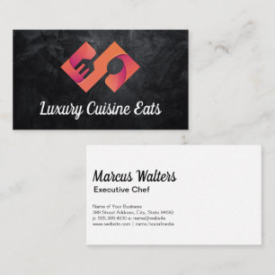Kitchenware-Logotyp   Black Struktur Visitkort