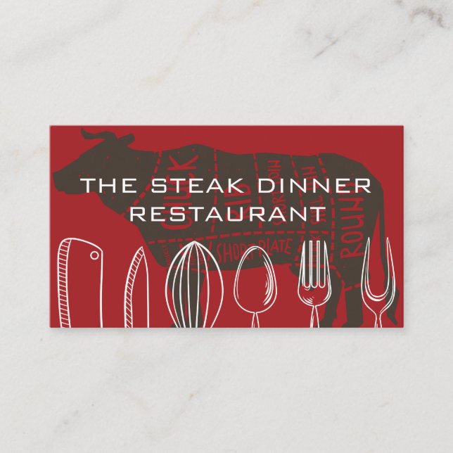 Kitchenware | Steak House Visitkort (Framsida)