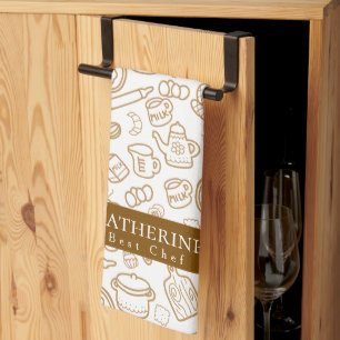 Kitchenware White Brown Kitchen Towers Kökshandduk