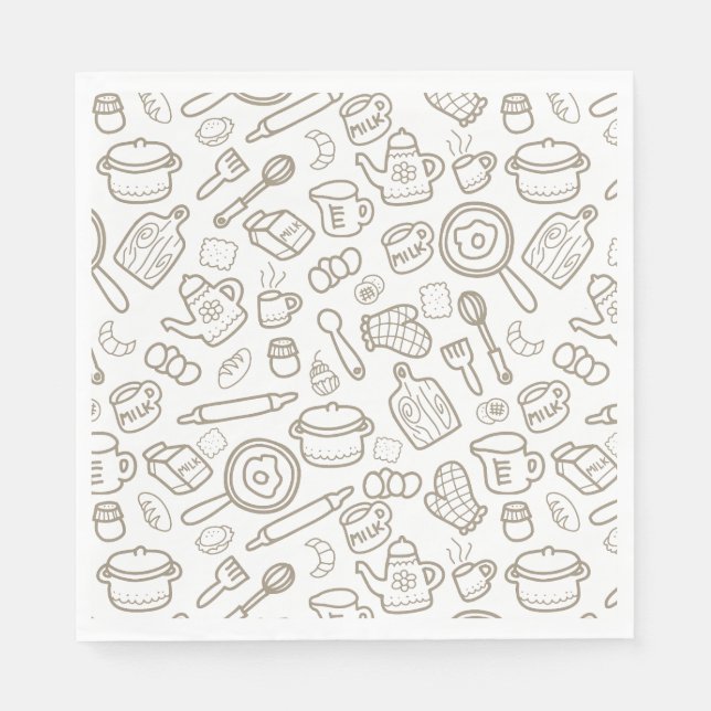 Kitchenware White Grått Pappersservett (Framsidan)