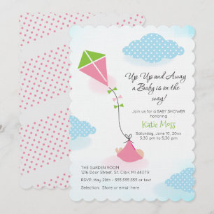 Kite Baby Shower-inbjudan Inbjudningar