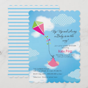 Kite Baby Shower-inbjudan Inbjudningar