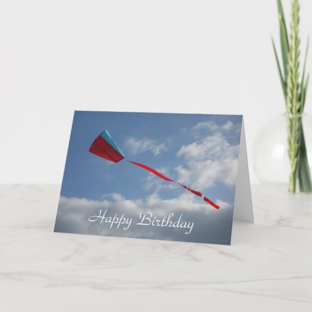 Kite Birthday Card Kort (Framsida)