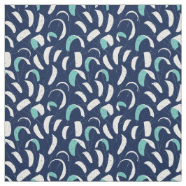 Kite Boarding Blue White Mönster Tyg