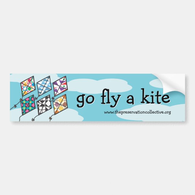 Kite Festival 2011 Go Fly a Kite Bumper Sticker Bildekal (Framsidan)
