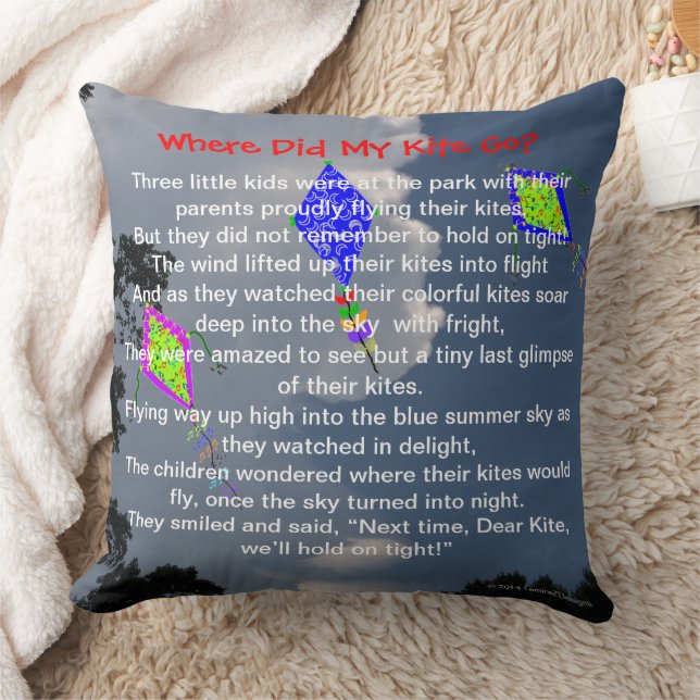 Kite Flied Dikt Sweet Childown Memories 20"x20" Kudde (Filt)