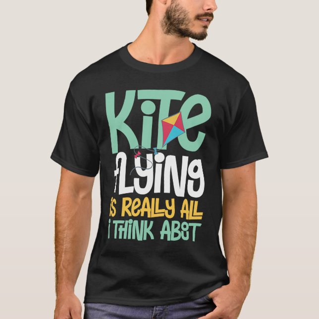 Kite Flies Beginner Vind Stunt Kite Citat 1 T Shirt (Framsida)