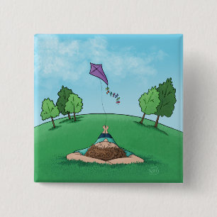 Kite Flies Button Knapp