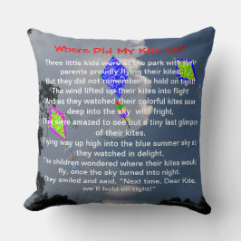 Kite Flies Clouds Dikt PERSONALIZE NAMN 20x20 Kudde